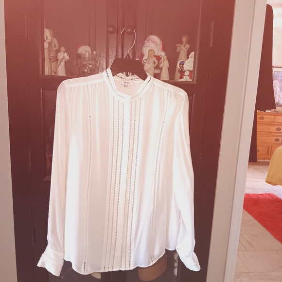 Reiss white long sleeve woman's blouse size 8 - Picture 4 of 16